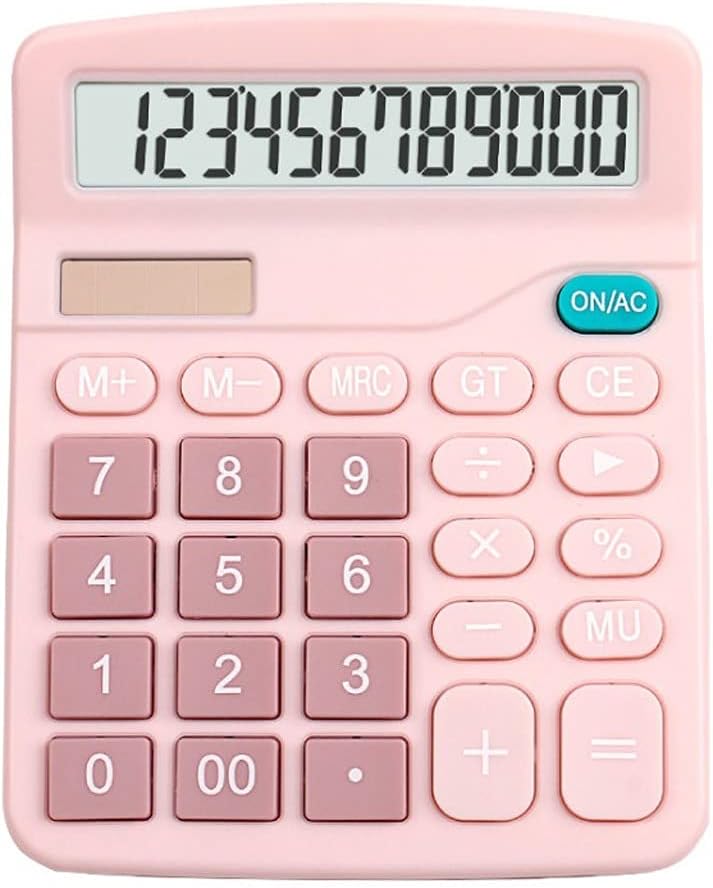12 Digit Desk Solar Calculator Large Buttons Financial Business Accounting Tool Big for School Student