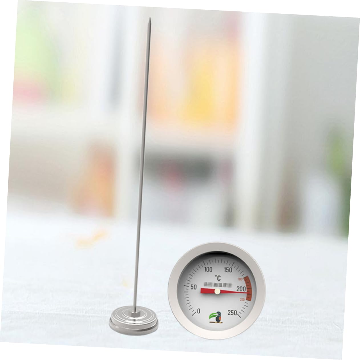 DECHOUS Cooking Thermometer Oil Temperature Gauge Cane Sugar Thermometer for Jams Deep Frying