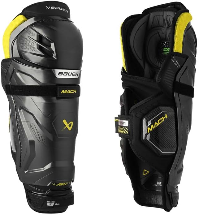 BAUER Ice Hockey Shin Pads Supreme MACH Senior (Size 15.0)