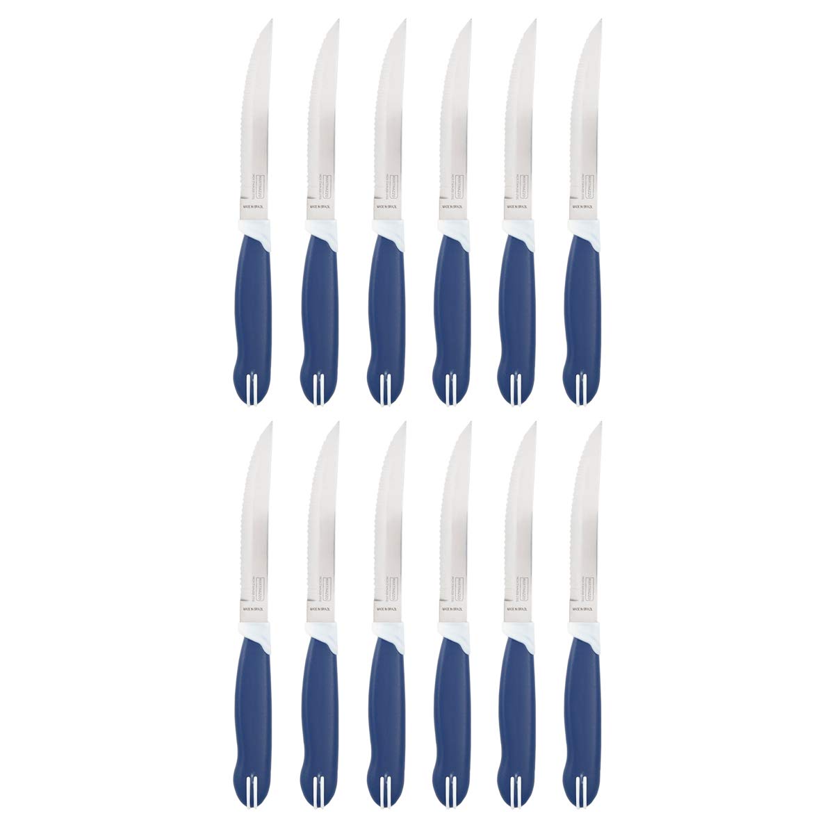 Inox Stainless Steel Serrated Steak Knife Set - 12 Pieces