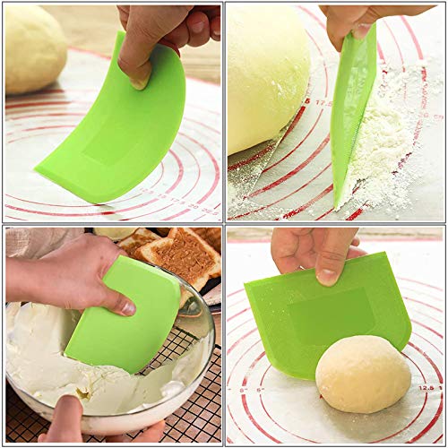 image for Ortarco Dough Scraper Flexible Bowl Bench Scraper Plastic Dough Cutter