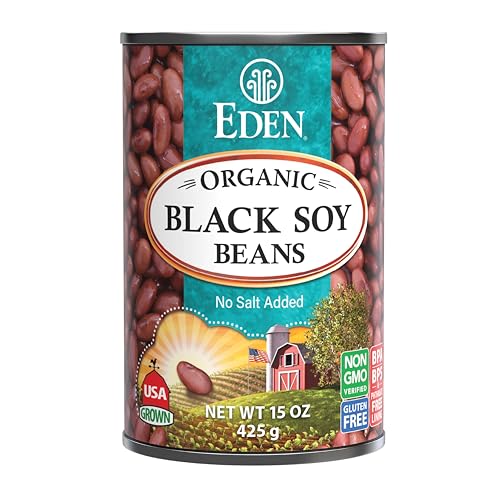 image for Eden Organic Black Soybeans, 15 oz Can (12-Pack), Complete Protein, No