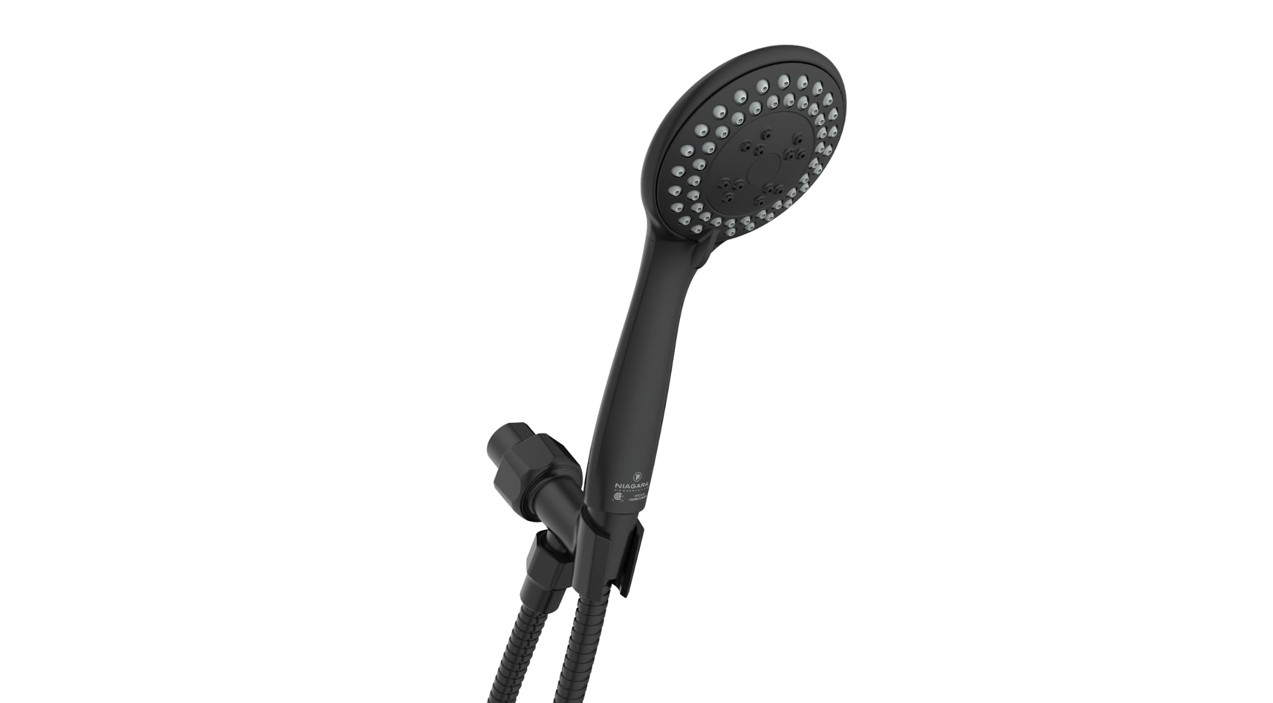 N9715MB-HH Vara Spa II 3-Spray with 1.5 GPM Wall Mount Handheld Shower Head in Matte Black, 1-Pack | Bathroom Shower Head Sprayer with Pressure Compensation Technology