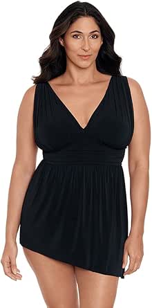 Longitude Women's One Piece Swimdress - Tummy Control Swimwear With Soft Cups & Flyaway Design