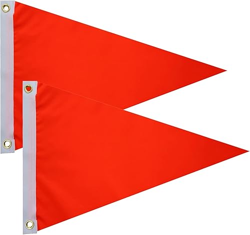 Miniatura 7 de Bradford Bandera de seguridad naranja, bandera de barco naranja de color vivo para calentar UTV, ATV, bicicleta, automóvil, navegación náutica,