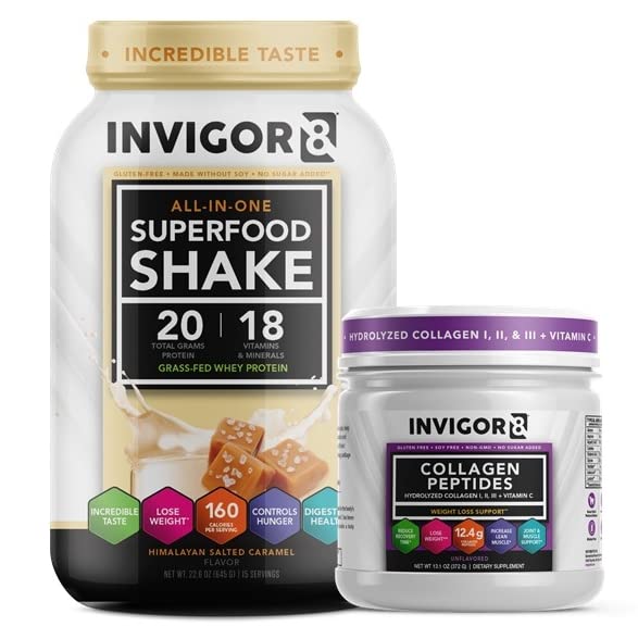 INVIGOR8 Superfood Shake with Collagen Peptides Weight Loss Formula