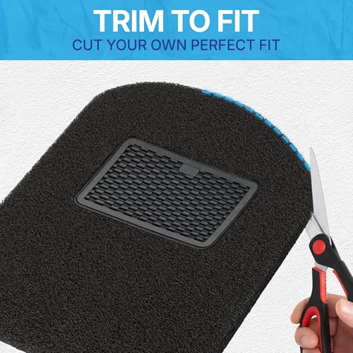 Image of KINGSWAY Accessories Noodle Grass PVC Foot Mats Compatible with Honda Amaze (Year 2025 Onwards - All Model) | 12mm Thickness Universal Fit Anti-Slip Car Floor Mats | Set of 3 Pcs | Black