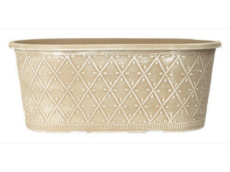 AKKIN Garden Supplies Prism Decorative Plastic Oval Trough Planter Pot 16"- Ginger - Suitable for Indoor and Outdoors