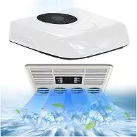 Treeligo Ar condicionado de teto de 12 V, unidade A/C de caminhão, resfriamento para trailer automotivo, caminhão, semi-caminhão, reboque de barco, reboques