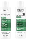 Vichy Dercos Anti-Dandruff Shampoo for Normal to Oily Hair 200ml x 2 | Dermatologically Tested Scalp Care | Anti-Flake & Oil Control Formula | Duo Pack