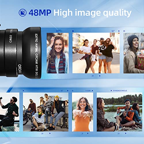 4K Digital Cameras For Photography/Camcorder, 48 Mp Vlogging Camera For Youtube & Video Camera, Recorder With Wide Angle&Macro Lens, Portable 16X Digital Zoom Travel Camera With 32Gb Micro Sd Card #TOP1