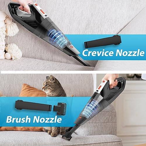 Hihhy Car Vacuum Portable, Car Vacuum Cleaner High Power, Hand Vacuum Cleaner Cordless Rechargeable With 9 Extra Filter And Usb Charging, Mini Vacuum Cleaner For Home And Car #TOP4