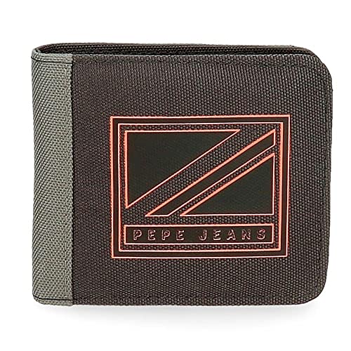 Pepe Jeans Cody Cartera Con Monedero Negro 10,5X9X2 Cms Poliéster
