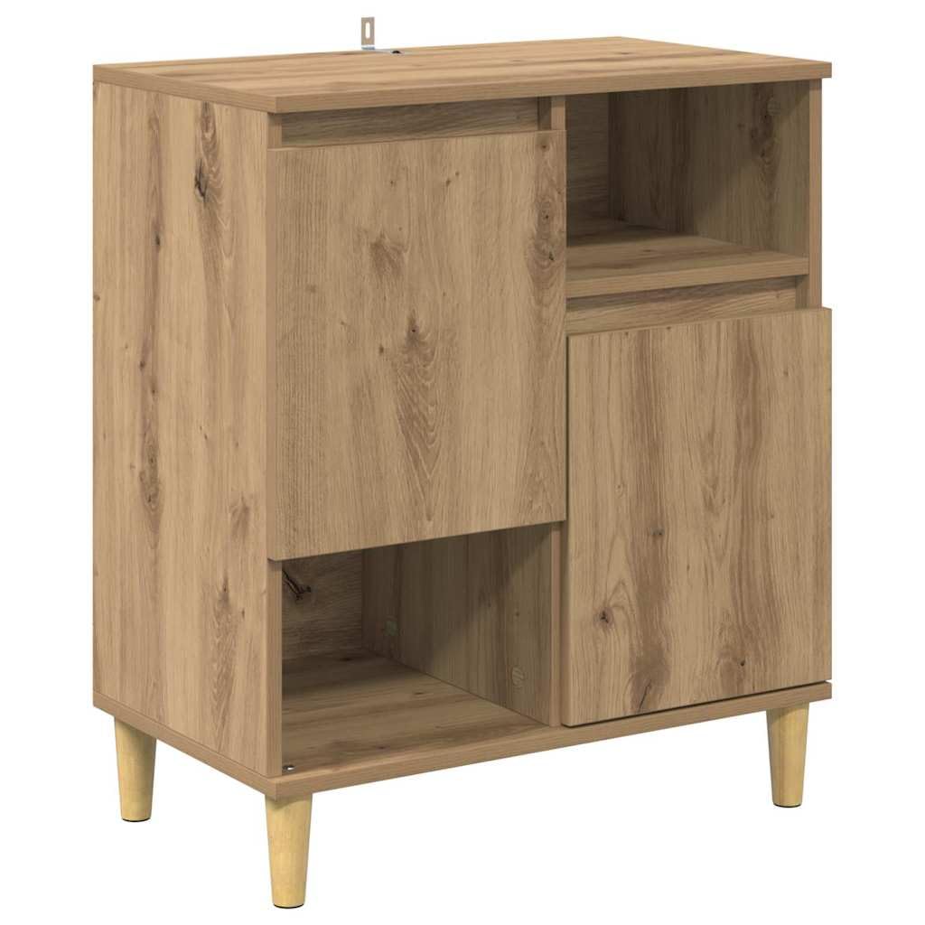 Zestaw 3 komodów, dąb Artisan, 60 x 35 x 70 cm, materiał drewnopochodny, nowoczesne wzornictwo, miejsce do przechowywania do jadalni, salonu, kuchni, uniwersalna szafka do przechowywania