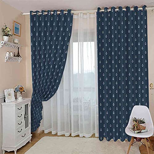 Rideau pour la chambre d'enfants occultant bleu idéal pour le salon - 4