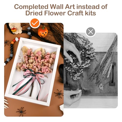 Ramo de Flores Secas en Marco de 12" para Decoración miniatura 7