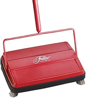Fuller Brush Electrostatic Sweeper-9" Path-Lightweight, Easy-Use Compact Cleaning System-Ideal On Carpets & Hard Floor Surfaces-Red, Grass Metal Wood