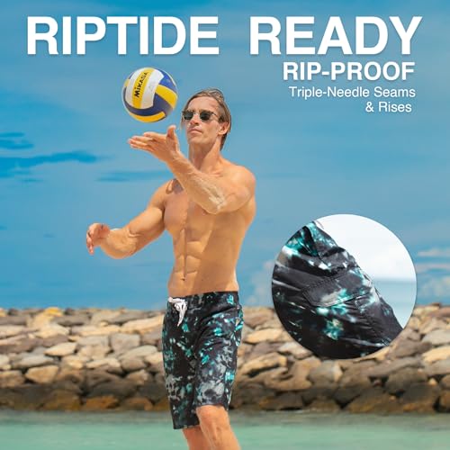 Image of Kanu Surf Men's Big Viper Extended Size Stripe Swim Trunk