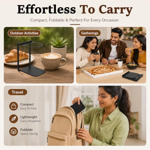 Image of Supvox Portable Foldable Coffee Maker Stand Coffee Maker Stand with Base