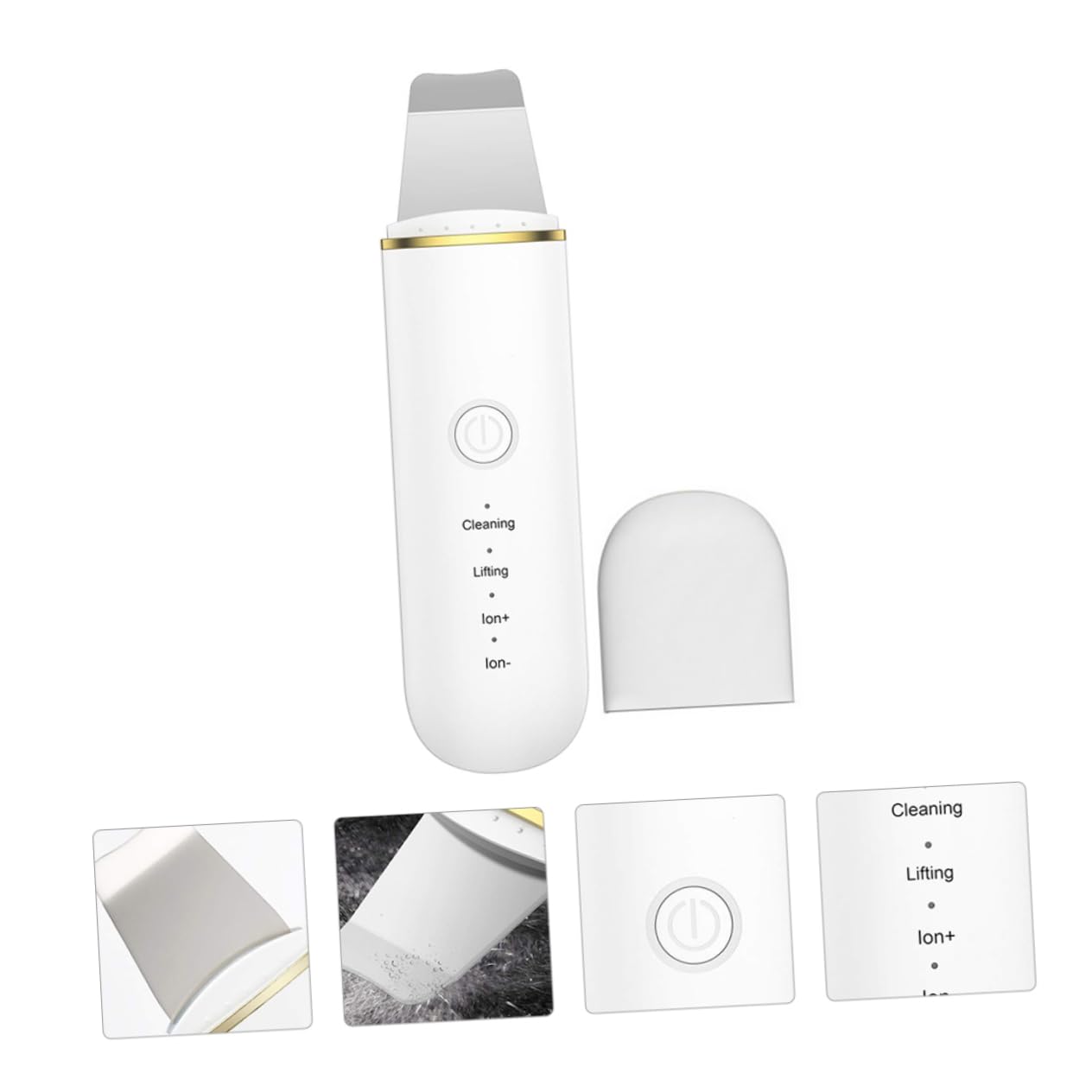 MAGICLULU Strumento di Bellezza per Rimozione Punti Neri Ultrasuoni Pala di Bellezza per Pulizia Viso e Detergente per Pori del Viso Resistente all Acqua