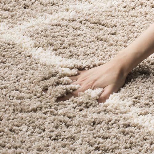 Image of Solid Shaggy Carpets and Rugs for Bedroom Drawing Room 3x5 Feet M-24