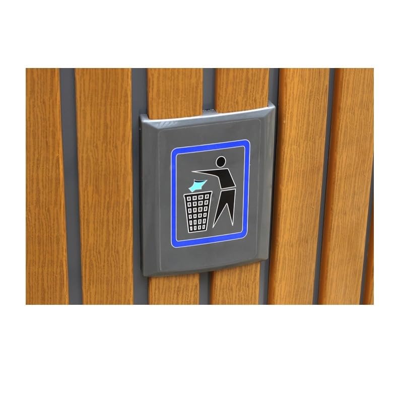 ABNNHK Mülleimer für den Außenbereich, großer Mülleimer für den Außenbereich, Gemeinschaftsabfalleimer, Abfalleimer für Obstschalen, großer Mülleimer mit Pedal, Recyclingeimer (eine Farbe – Bild 5