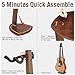 Musbeat Guitar Stand, Acoustic Guitar Stand Floor, Black Walnut Wood Guitar Stand, Single Guitar Holder Stand for Electric Guitar, Banjo, Mandolin, Hanging Guitar Stands for Home Decor Studio Display