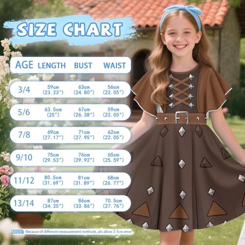 Vestido corto de manga con volantes para niñas miniatura 7