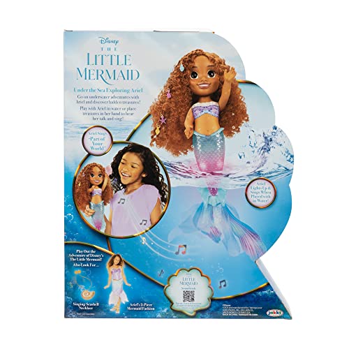 Disney The Little Mermaid Ariel Doll With Hair Charms! Feature Singing & Talking Doll, Accessories Activate Music & Magical Lights - Play In & Out Of Water! #TOP7