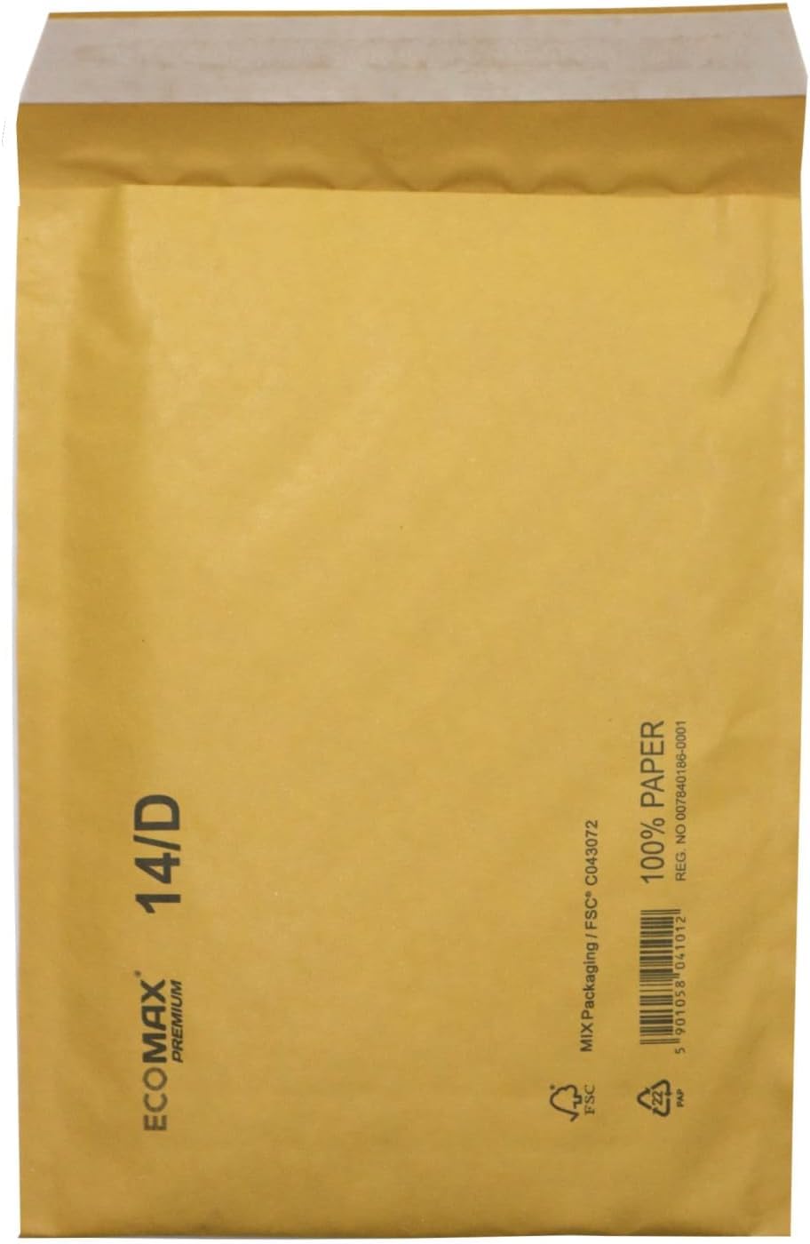 Netuno 100 sztuk poduszek powietrznych koperty wysyłkowe brązowe D/14 200 x 275 mm pełny papier koperty bąbelkowe bez plastiku, koperty papierowe, wyściełane, ekologiczna, ochronna, nadaje się do recyklingu