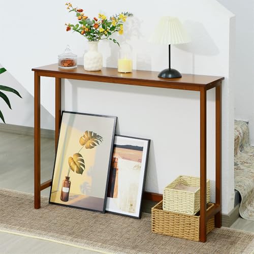 Mordchil HF Bamboo Narrow Console Table