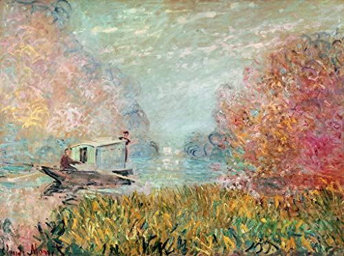 Toile abstraite Claude Monet pour aménagement salon moderne