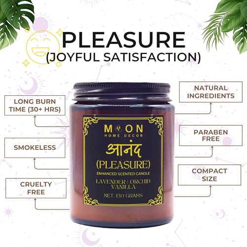 Moon Home Decor Ltd MHD130G2024 Aromatherapy Scented Candle | Lavender, Orchid & Vanilla | Natural Soy, Essential Oils | Cotton Wick | Ideal For Gifts, Travel, Home, Bath & Wellness | Long-Lasting Jar Candle thumb #2