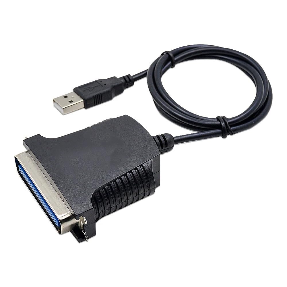 USB na DB36 żeński równoległy kabel konwertera drukarki LPT dwukierunkowy czarny kolor