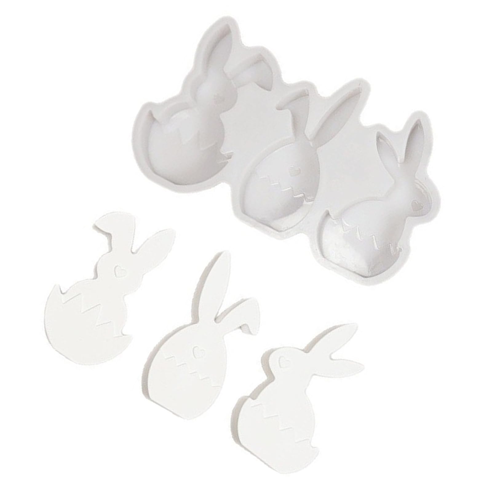Silicone for Eggs Shell Rabbits Figurines with Easy Demolding for Cement Rabbits Eggs