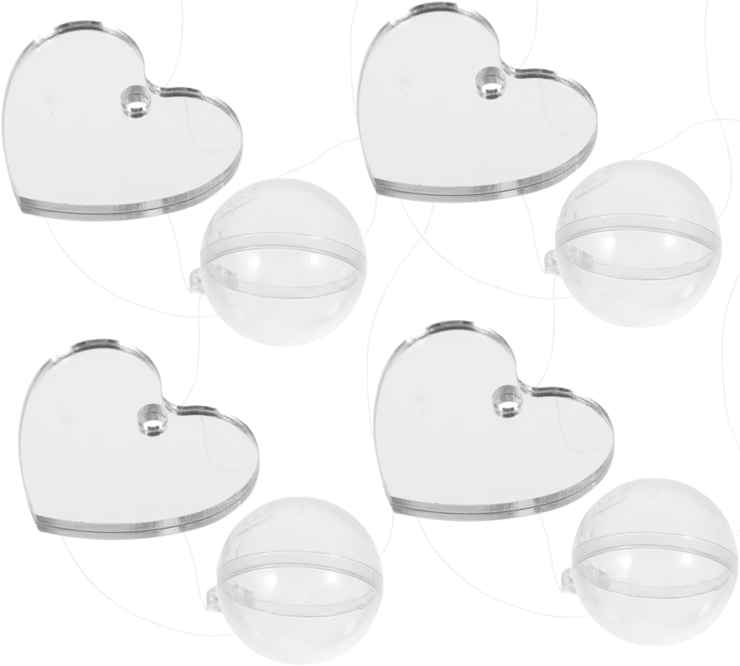 TOYANDONA 4Pcs Double Sided Betta Training Mirror Floating Ball Design Easy to Maintain Aquarium Accessory for Fresh Saltwater Betta Fish Tanks