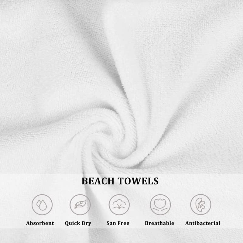 Telo mare oceano, extra large, in microfibra, ad asciugatura rapida, per piscina, palestra, senza sabbia, assorbente, per bagno, viaggi, campeggio, sport, 100 x 180 cm