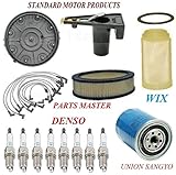 8USAUTO Tune Up Kit Filters Cap Plugs FIT Ford F-150 V8 5.0L; 2 BBL; in Carburetor Type; w/o EEC...