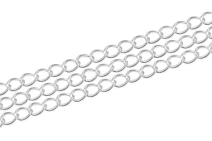 Adabele Untarnished 925 Sterling Silver Cable Link Chain