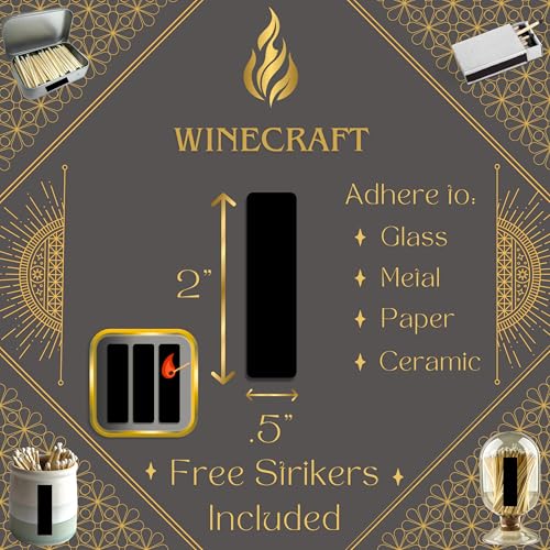 Image of 150 Count | 2 inch White Matches | Strikers Included | Color Tip Wooden Match | Refill for Matchstick Jars, Candle Display, Holders & Bottles | 2 in inches Long Blanco