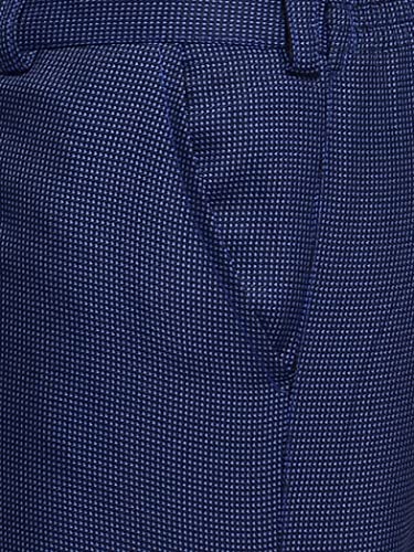 Image of Boys Navy Blue Coat Suit Set with Waistcoat Shirt and Trousers (9082B)