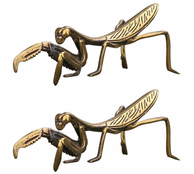 Set de 2 estatuas de mantis Didiseaon 5.66x1.88x1.57 pulg