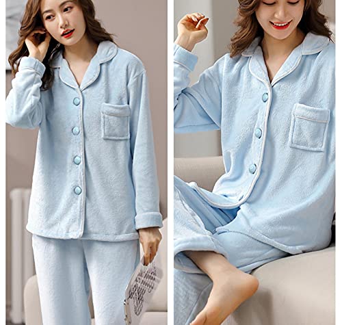 STJDM Camicia da Notte,Pigiama Invernale in Pile