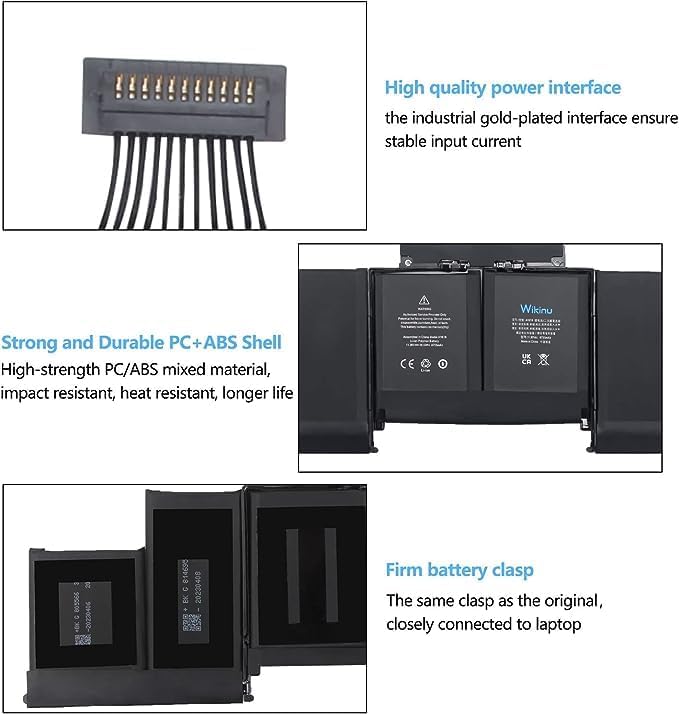 Wefly A1494 Laptop Battery Compatible for Mac Book Pro 15" 15.4" Retina A1398 (Late 2013 mid2014) 2674 2745 2876 2881 ME293 ME294 ME293LL/AM... - Image 3