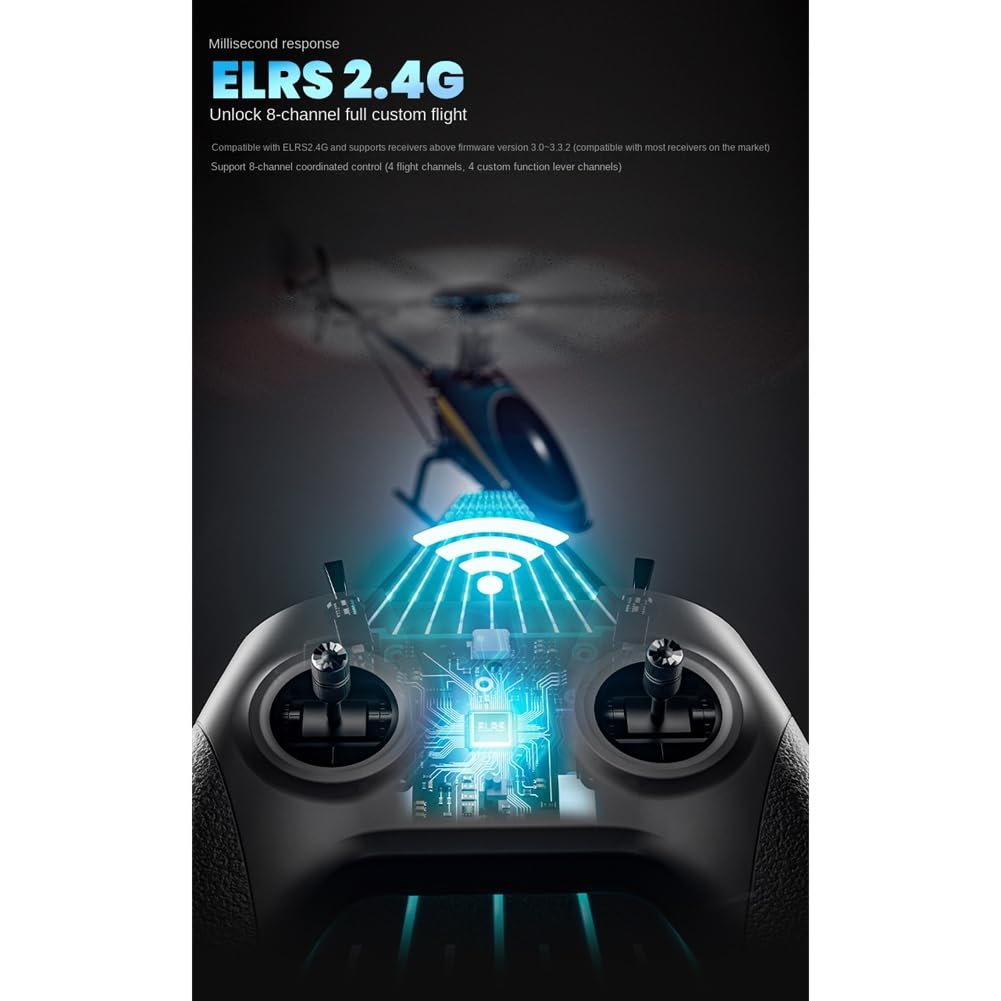 Mini Receptor de Control Remoto C8 ELRS con, Compatible con Despegue/DRL para Helicópteros RC, Drones FPV de ala Fija, Robots, Coches y Barcos.