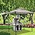 FAB BASED 5x8 Grill Gazebo, Outdoor BBQ Grill Patio Canopy with Extra Shadow & LED Lights, Barbeque Gazebo Canopy (Grey)