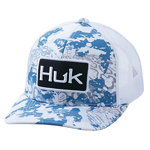Huk Mens Mesh Trucker Snapback | Anti-Glare Fishing Hat, Tide Change - The Edge, One Size Us #TOP22