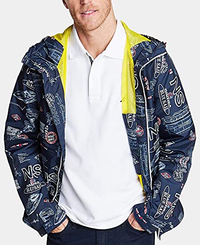 Nautica Mens Sail Graphic Full-Zip Hooded Jacket (Blue, M)2