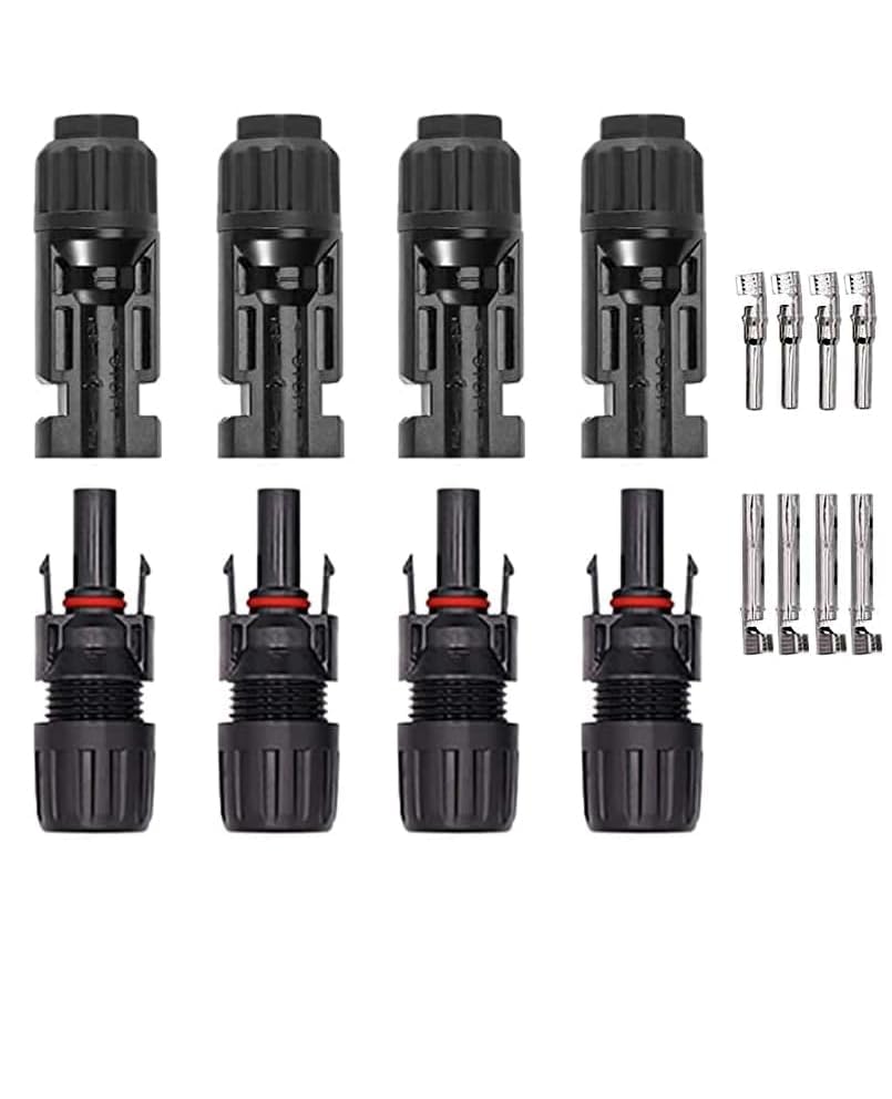 MC4 Solar Panel Connectors – Waterproof Solar DC Wire Connectors for 2.5 Sqmm - 6 Sqmm | IP67 Waterproof | UV-Resistant | Secure Lock Design | 1000V-30A Current Support | 4 Pair (4Male & 4Female)-image-11