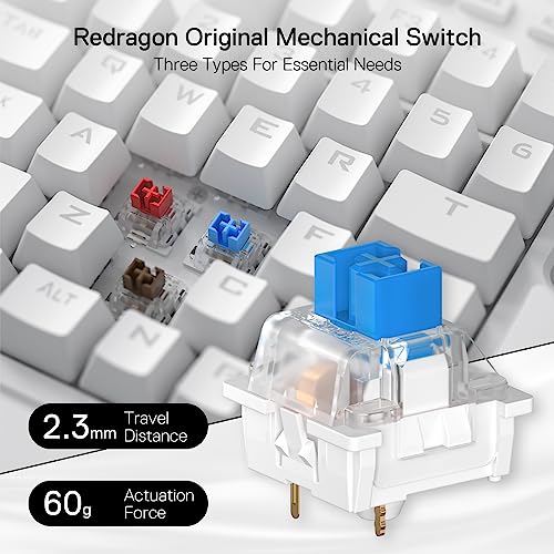 Image of Redragon K585 DITI One-Handed RGB Mechanical Gaming Keyboard, 42 Keys Type-C Professional Gaming Keypad w /Upgraded Hot-Swappable Socket, 7 Onboard Macro Keys & Detachable Wrist Rest